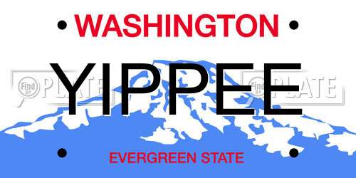 YIPPEE Washington License Plate