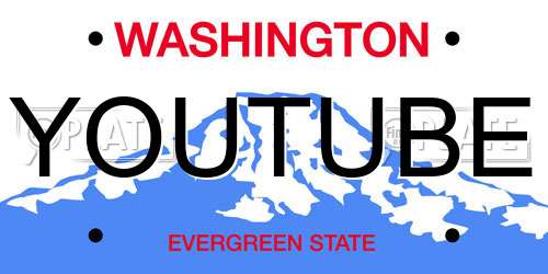 YOUTUBE Washington License Plate