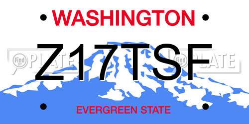 Z17TSF Washington License Plate