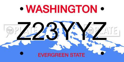 Z23YYZ Washington License Plate