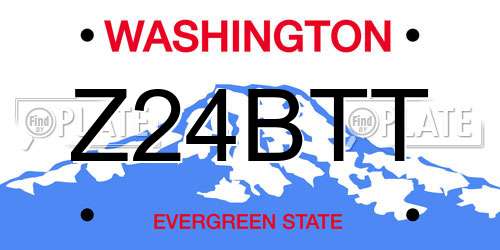 Z24BTT Washington License Plate