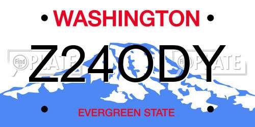 Z24ODY Washington License Plate