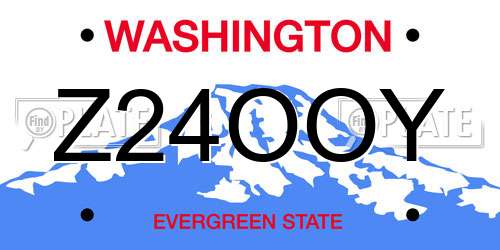 Z24OOY Washington License Plate