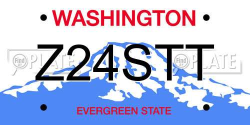 Z24STT Washington License Plate