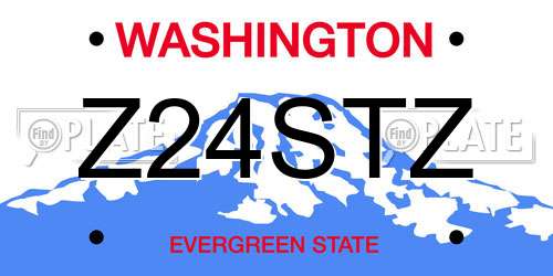 Z24STZ Washington License Plate