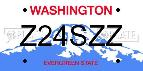 Z24SZZ Washington License Plate