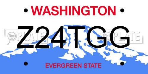 Z24TGG Washington License Plate