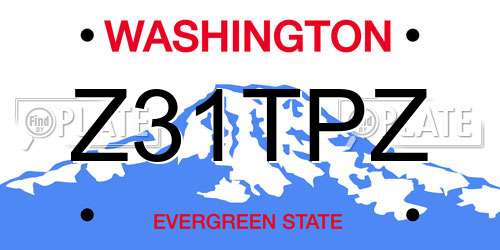 Z31TPZ Washington License Plate