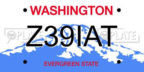 Z39IAT Washington License Plate