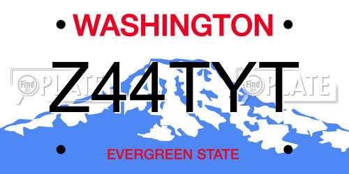 Z44TYT Washington License Plate