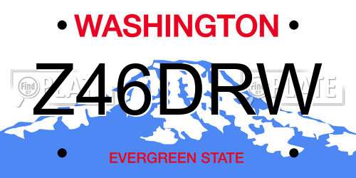 Z46DRW Washington License Plate