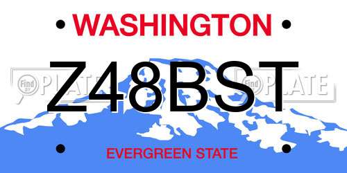 Z48BST Washington License Plate