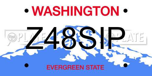 Z48SIP Washington License Plate