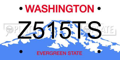 Z515TS Washington License Plate