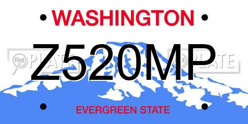 Z520MP Washington License Plate