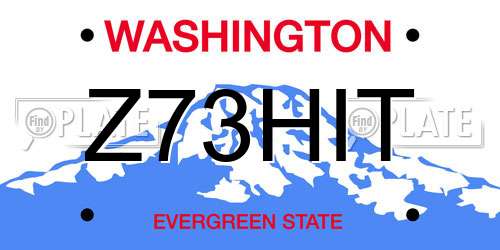 Z73HIT Washington License Plate