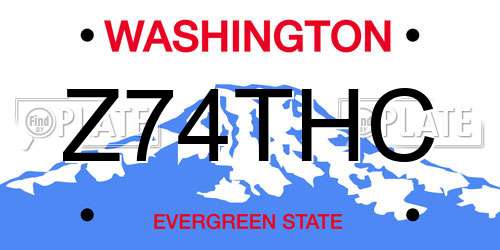 Z74THC Washington License Plate