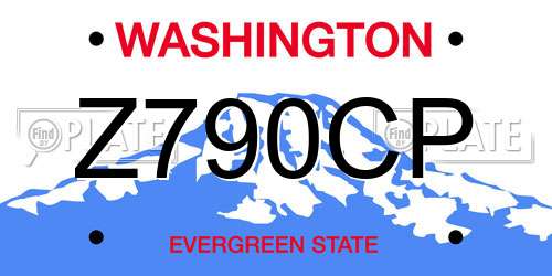 Z790CP Washington License Plate