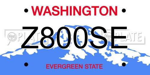Z800SE Washington License Plate