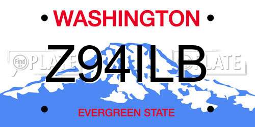Z94ILB Washington License Plate