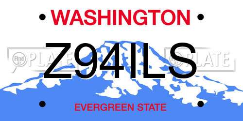 Z94ILS Washington License Plate