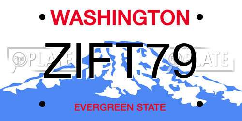 ZIFT79 Washington License Plate