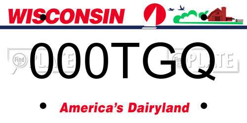 000TGQ Wisconsin License Plate