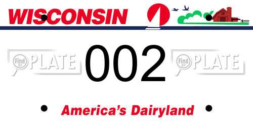 002 Wisconsin License Plate