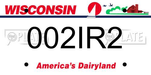002IR2 Wisconsin License Plate