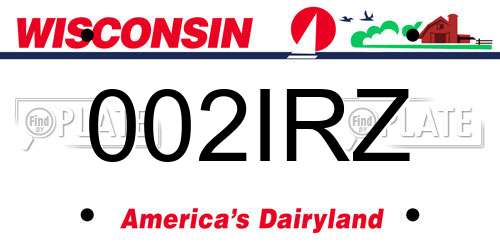 002IRZ Wisconsin License Plate