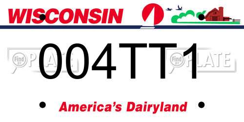 004TT1 Wisconsin License Plate