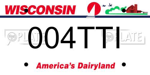 004TTI Wisconsin License Plate