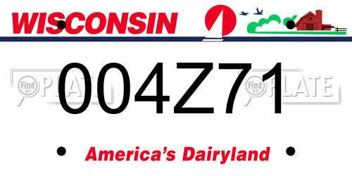 004Z71 Wisconsin License Plate