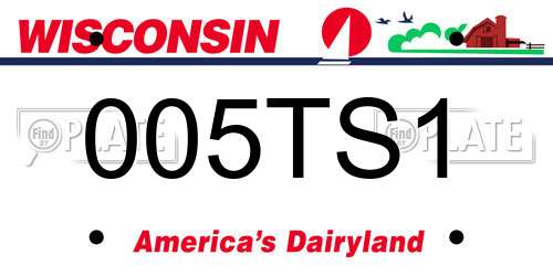 005TS1 Wisconsin License Plate