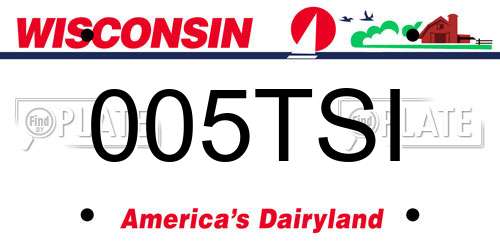 005TSI Wisconsin License Plate