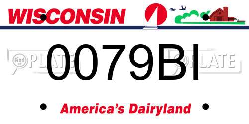 0079BI Wisconsin License Plate