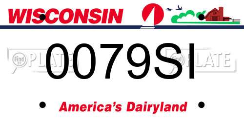 0079SI Wisconsin License Plate