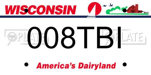 008TBI Wisconsin License Plate