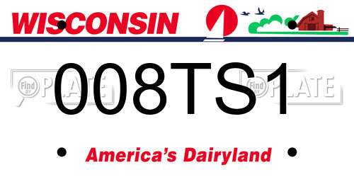 008TS1 Wisconsin License Plate