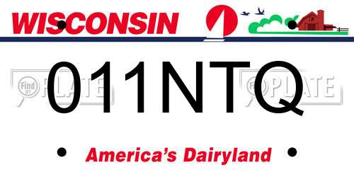 011NTQ Wisconsin License Plate