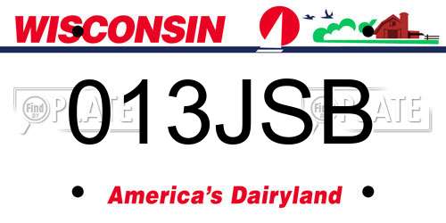 013JSB Wisconsin License Plate
