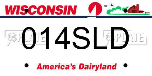 014SLD Wisconsin License Plate