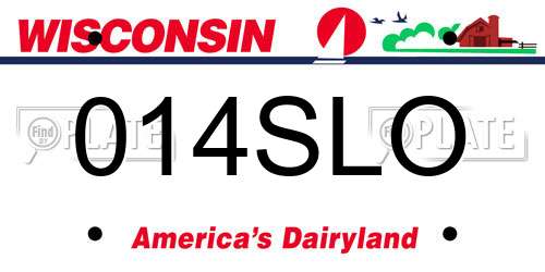 014SLO Wisconsin License Plate