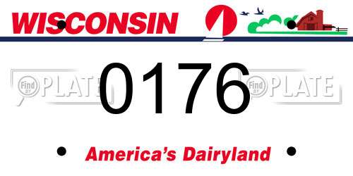 0176 Wisconsin License Plate