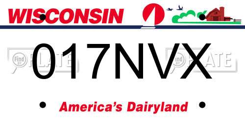 017NVX Wisconsin License Plate
