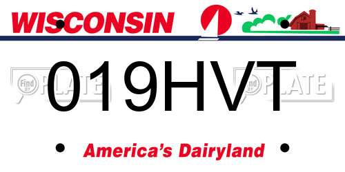 019HVT Wisconsin License Plate