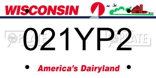 021YP2 Wisconsin License Plate