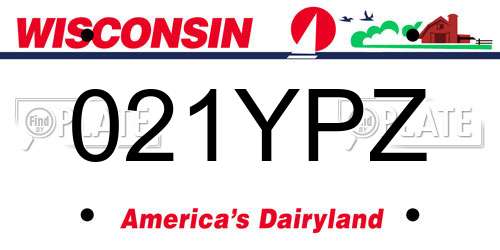 021YPZ Wisconsin License Plate