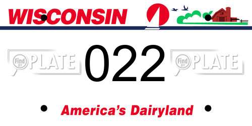 022 Wisconsin License Plate