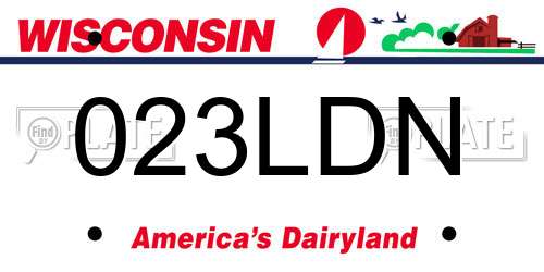 023LDN Wisconsin License Plate